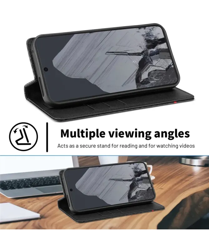 Flip cover Google Pixel 10 / 10 Pro fibre de carbone Horizontal Stripe