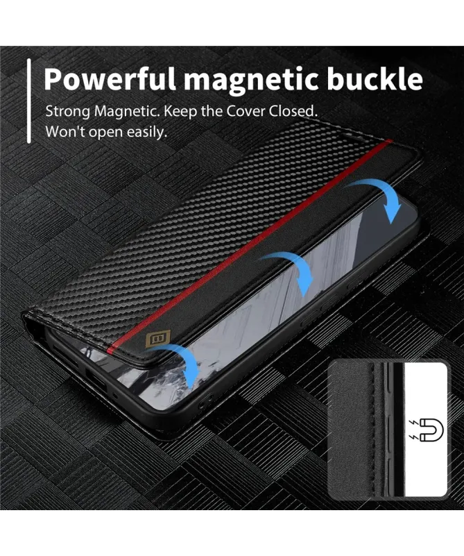 Flip cover Google Pixel 10 / 10 Pro fibre de carbone Vertical Stripe - photo 5