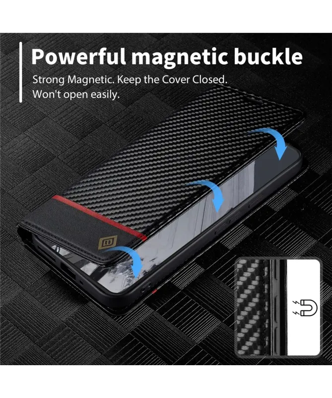 Flip cover Google Pixel 10 / 10 Pro fibre de carbone Horizontal Stripe