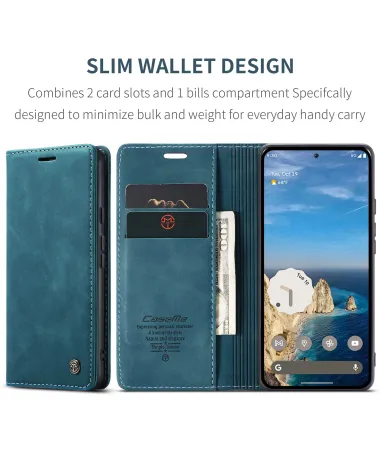 Housse Google Pixel 10 / 10 Pro Golias imitation cuir Bleu Paon - photo 2