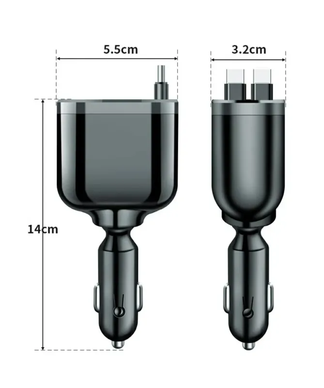 Chargeur Voiture 5 Ports USB & Type‑C 75 W Charge Rapide | M4