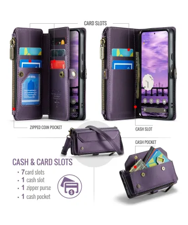 Housse Google Pixel 10 / 10 Pro Multi-compartiments C36 Violet - photo 31