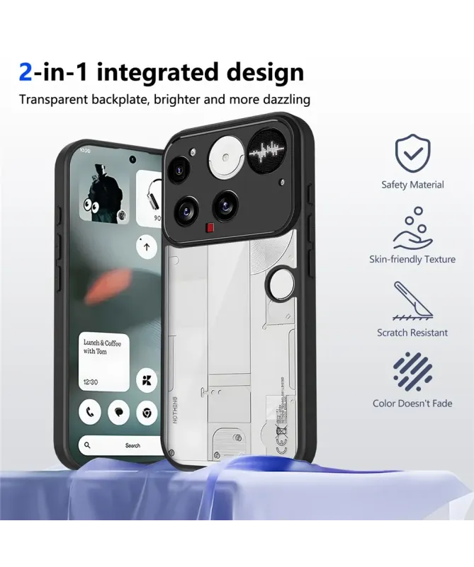 Coque Nothing Phone (3) Transparente Toucher Satiné | VEIL