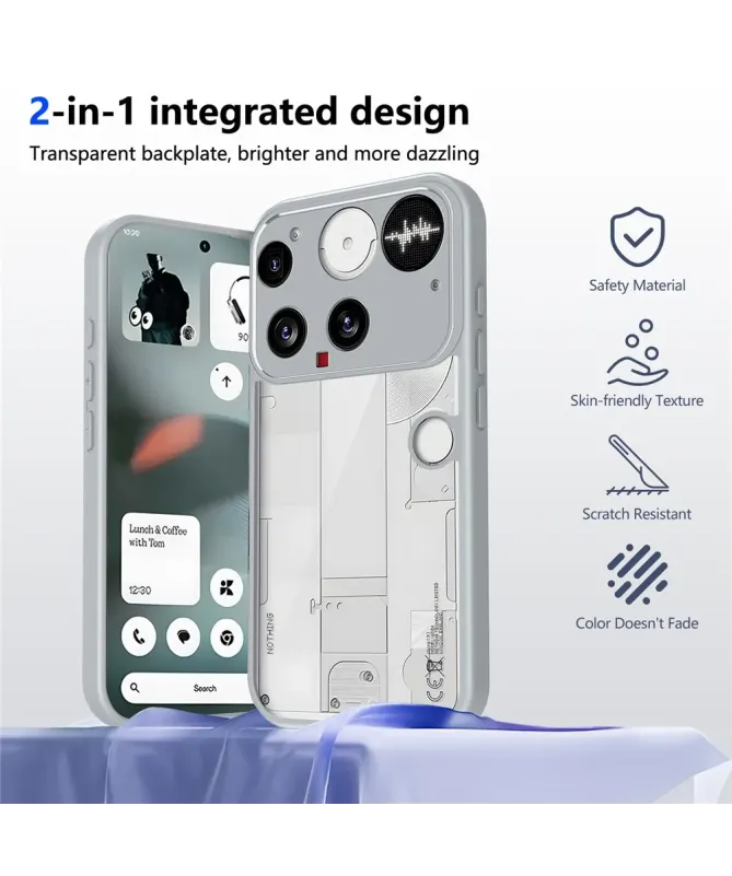 Coque Nothing Phone (3) Transparente Toucher Satiné | VEIL