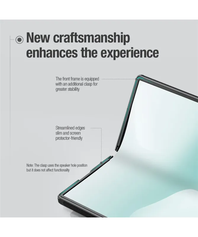 Coque Samsung Galaxy Z Fold7 NILLKIN Super Frosted Shield avec Finitio