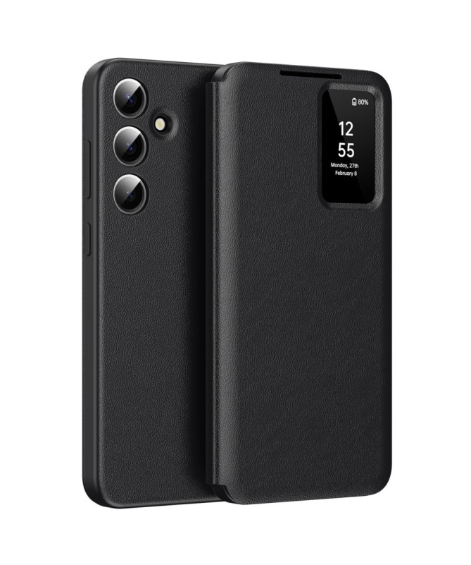 Housse Samsung Galaxy A56 5G avec fenêtre intelligente et porte-cartes