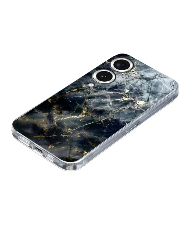 Coque Samsung Galaxy S25 Edge Marbre Noir | ONYX