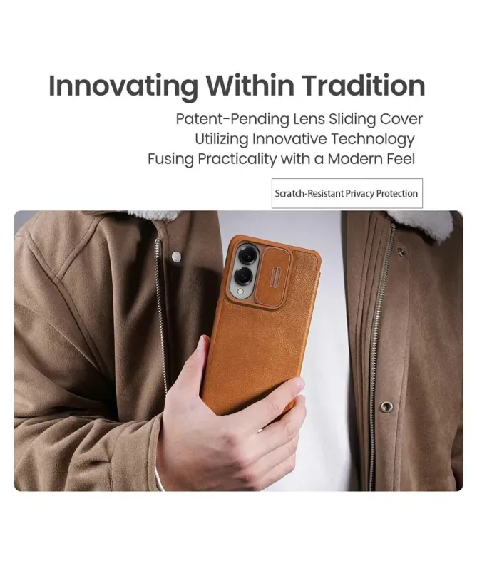 Housse Samsung Galaxy S25 Edge Qin Series avec cache objectifs