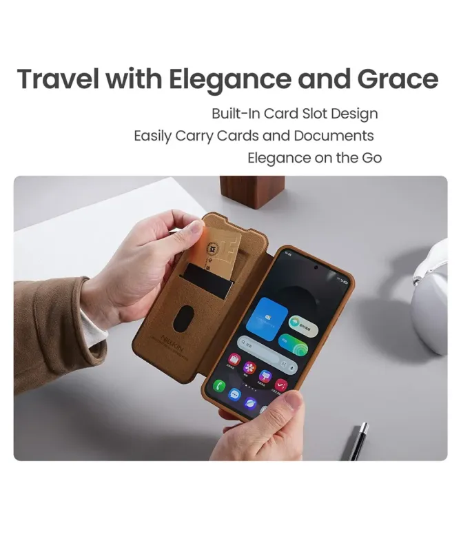 Housse Samsung Galaxy S25 Edge Qin Series avec cache objectifs