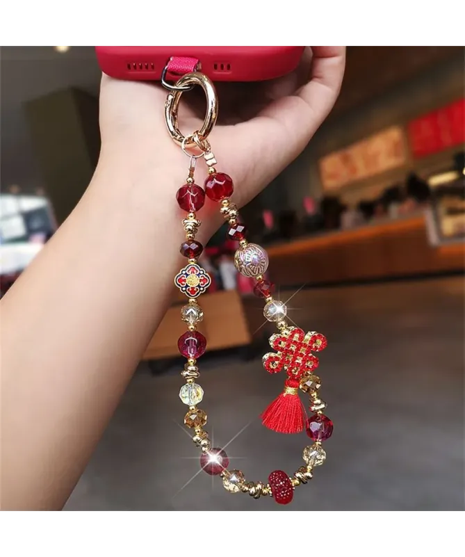 Charm de Téléphone Nœud Chinois et Pompon | FORTUNE