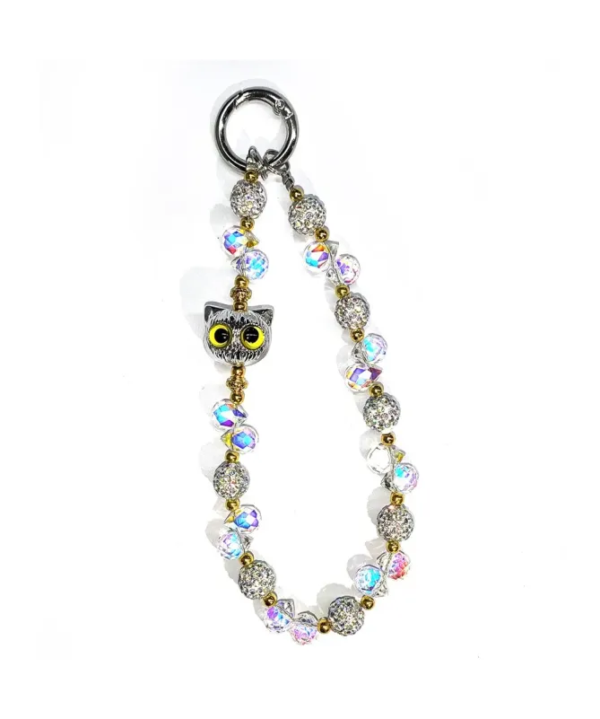 Charm de Téléphone Cristaux et Tête de Chat | SPARKLE
