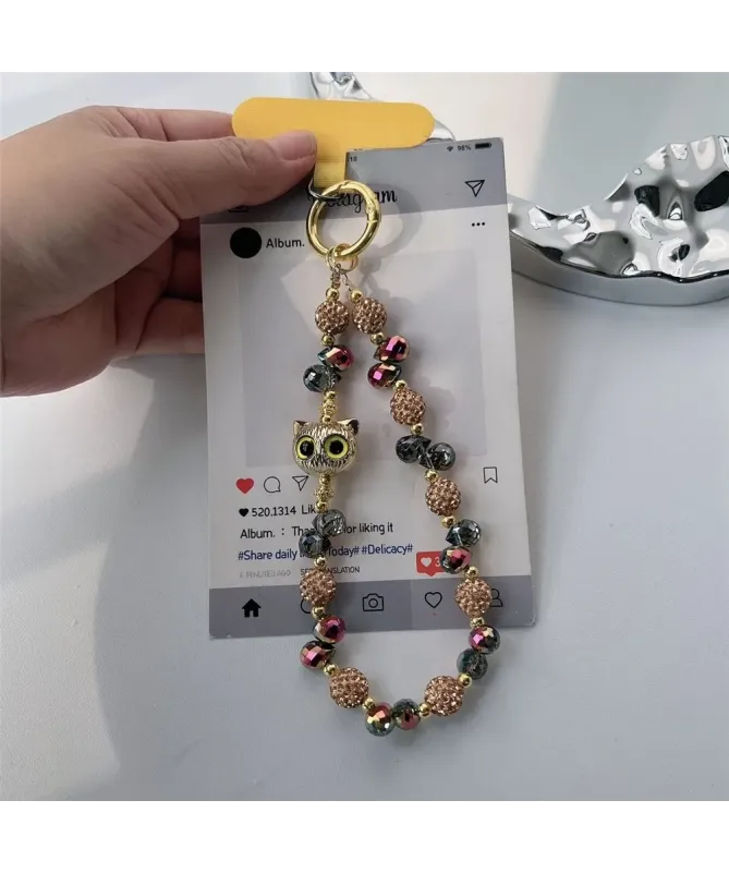 Charm de Téléphone Cristaux et Tête de Chat | SPARKLE