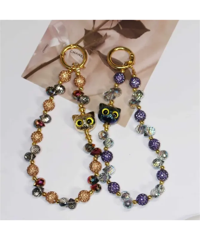 Charm de Téléphone Cristaux et Tête de Chat | SPARKLE
