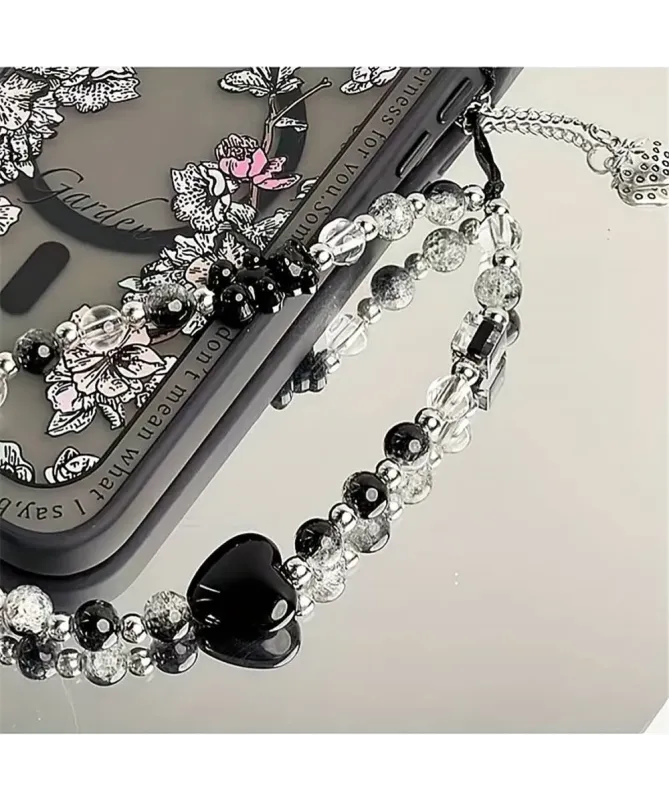 Dragonne de Téléphone Perles Cœur et Ours | NOCTURNE