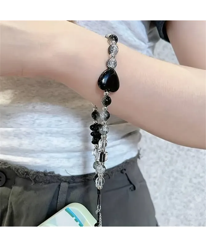 Dragonne de Téléphone Perles Cœur et Ours | NOCTURNE