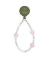 Dragonne de Téléphone en Quartz Rose et Pierres Naturelles | POÈME