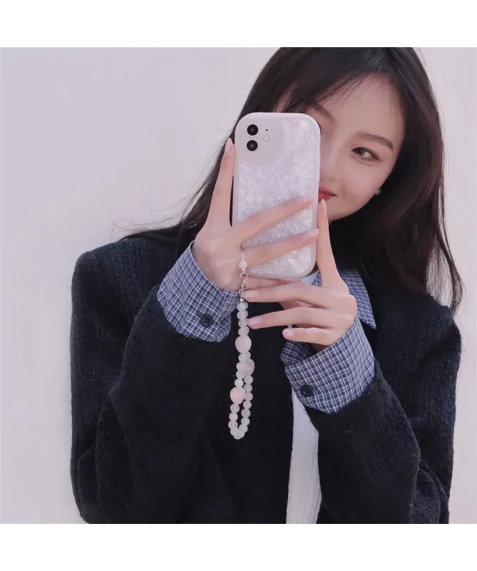 Dragonne de Téléphone en Quartz Rose et Pierres Naturelles | POÈME
