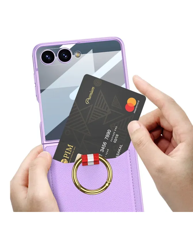 Coque Samsung Galaxy Z Flip 7 Porte-Carte avec Anneau | ALL-IN-ONE