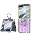 Coque Samsung Galaxy Z Flip 7 Design Tressé avec Anneau | TRESSA