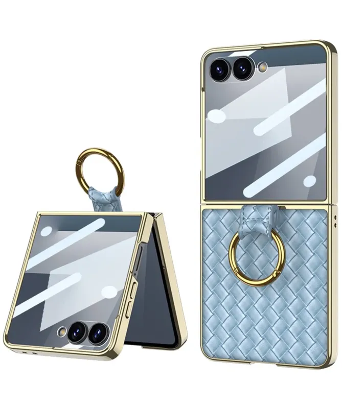 Coque Samsung Galaxy Z Flip 7 Design Tressé avec Anneau | TRESSA