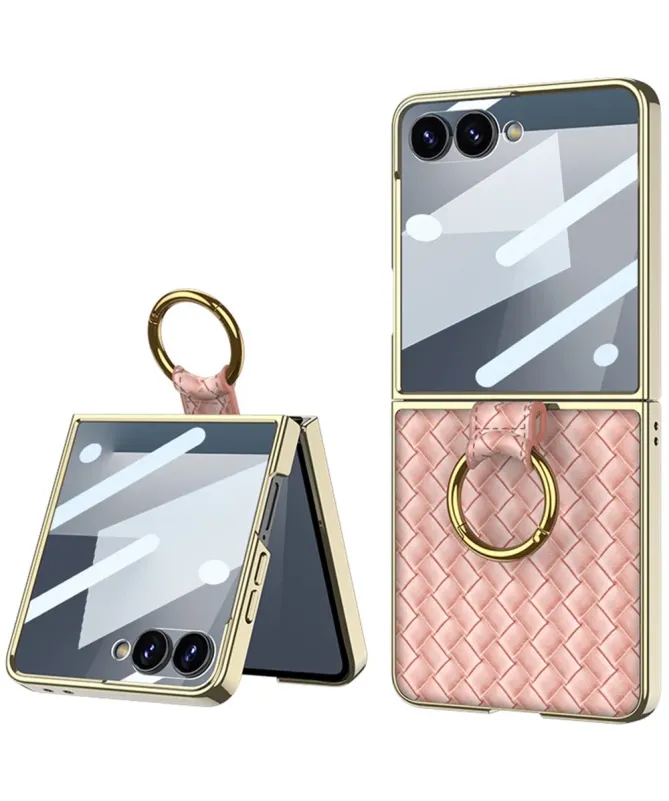 Coque Samsung Galaxy Z Flip 7 Design Tressé avec Anneau | TRESSA