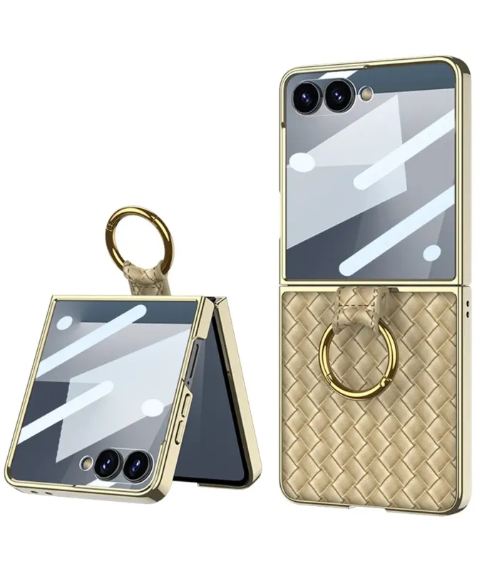 Coque Samsung Galaxy Z Flip 7 Design Tressé avec Anneau | TRESSA