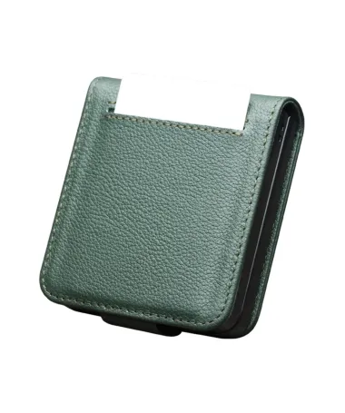 Coque Samsung Galaxy Z Flip 7 en Cuir Véritable | LEGACY Vert foncé - photo 10