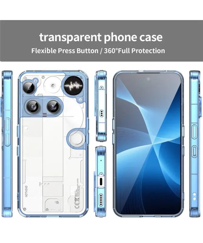 Coque Nothing Phone (3) Transparente Contour Couleuré