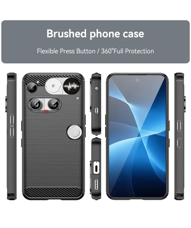 Coque Nothing Phone (3) flexible effet brossé