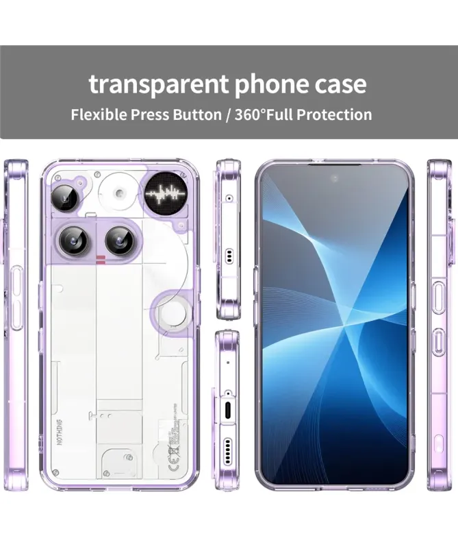 Coque Nothing Phone (3) Transparente Contour Couleuré