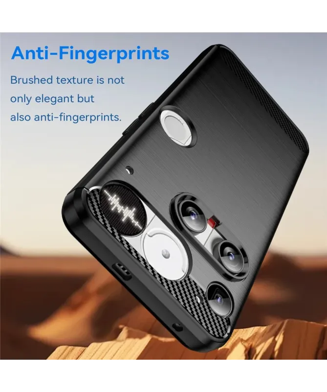 Coque Nothing Phone (3) flexible effet brossé