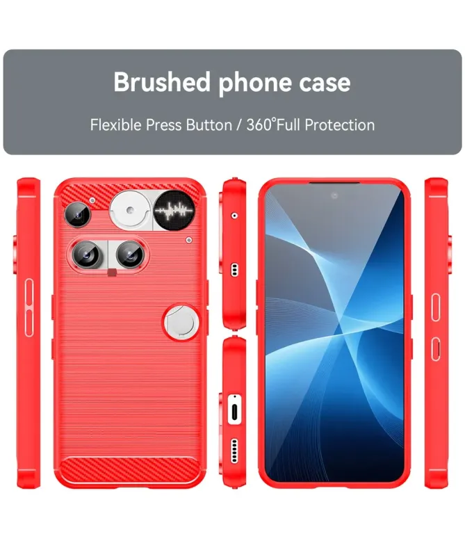 Coque Nothing Phone (3) flexible effet brossé