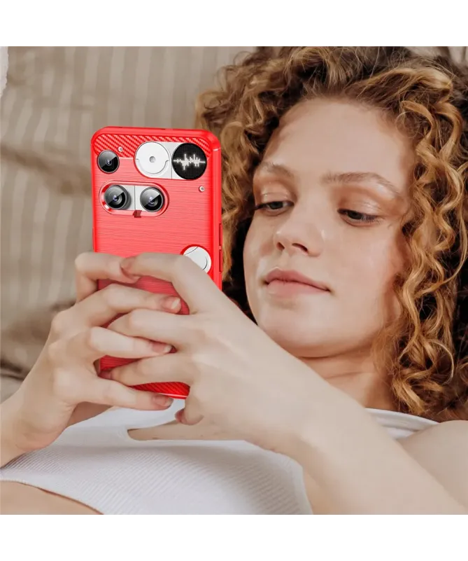 Coque Nothing Phone (3) flexible effet brossé