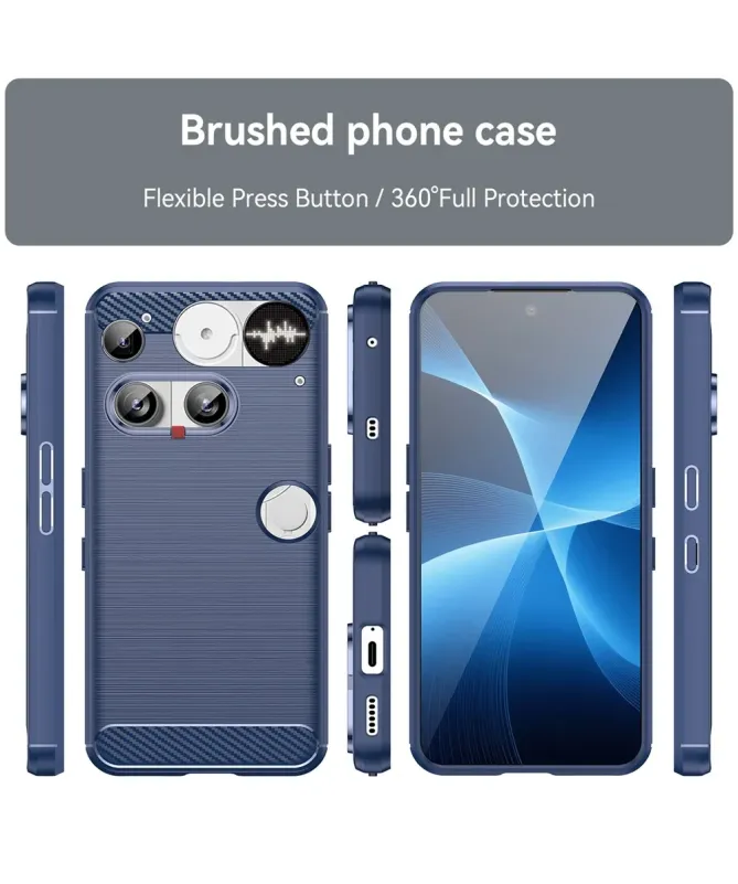 Coque Nothing Phone (3) flexible effet brossé