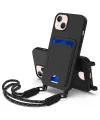 Coque avec Mini Cordon iPhone 14 Plus/15 Plus Silicone et Porte-carte