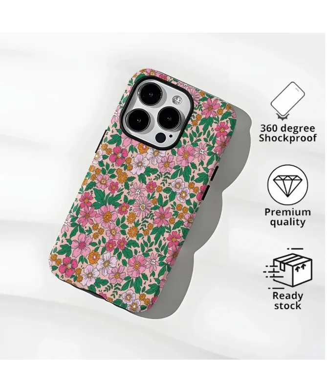 Coque iPhone 16 Pro Max Fleurs Colorées