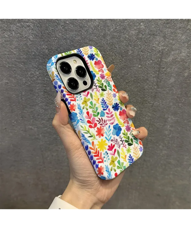 Coque iPhone 16 Pro Max Fleurs Aquarelle Colorées