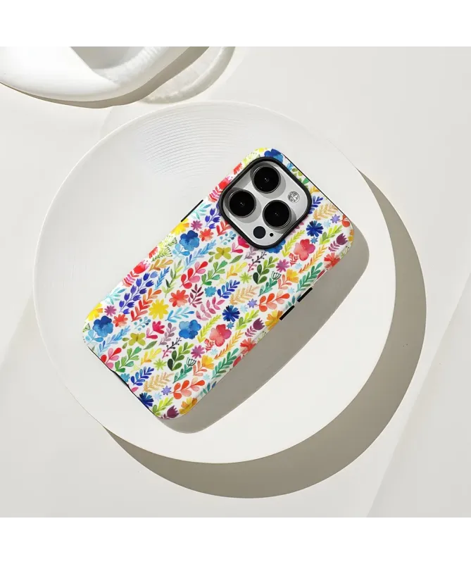 Coque iPhone 16 Pro Max Fleurs Aquarelle Colorées