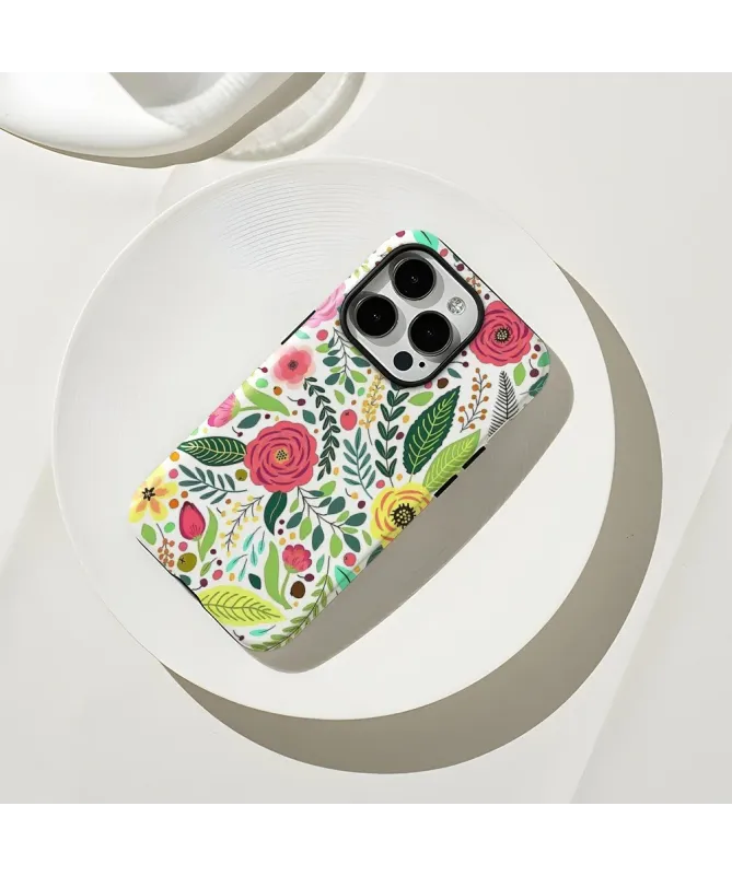 Coque iPhone 16 Pro Max Fleurs Folkloriques