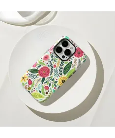 Coque iPhone 16 Pro Max Fleurs Folkloriques