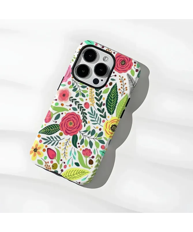 Coque iPhone 16 Pro Max Fleurs Folkloriques