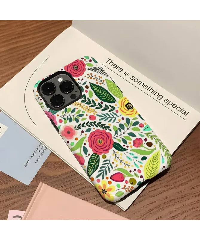 Coque iPhone 16 Pro Max Fleurs Folkloriques