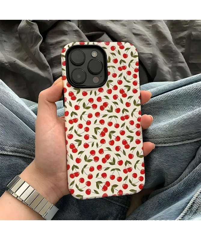 Coque iPhone 16 Pro Max Motif Cerises | BOMBA