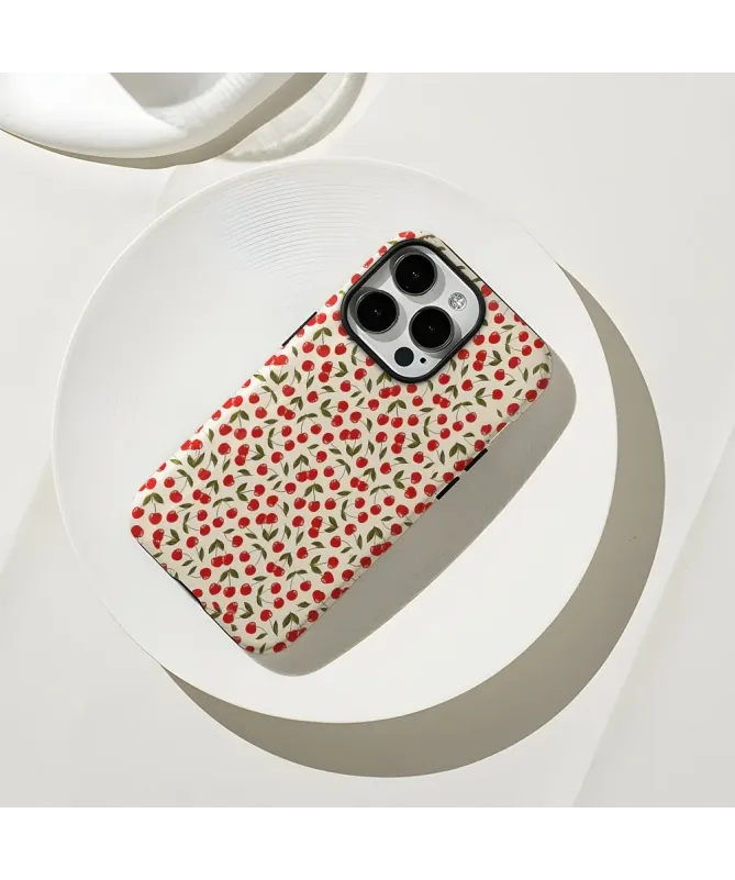 Coque iPhone 16 Pro Max Motif Cerises | BOMBA