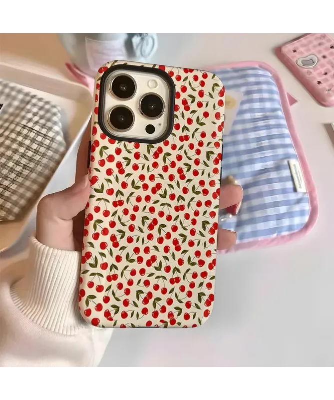 Coque iPhone 16 Pro Max Motif Cerises | BOMBA