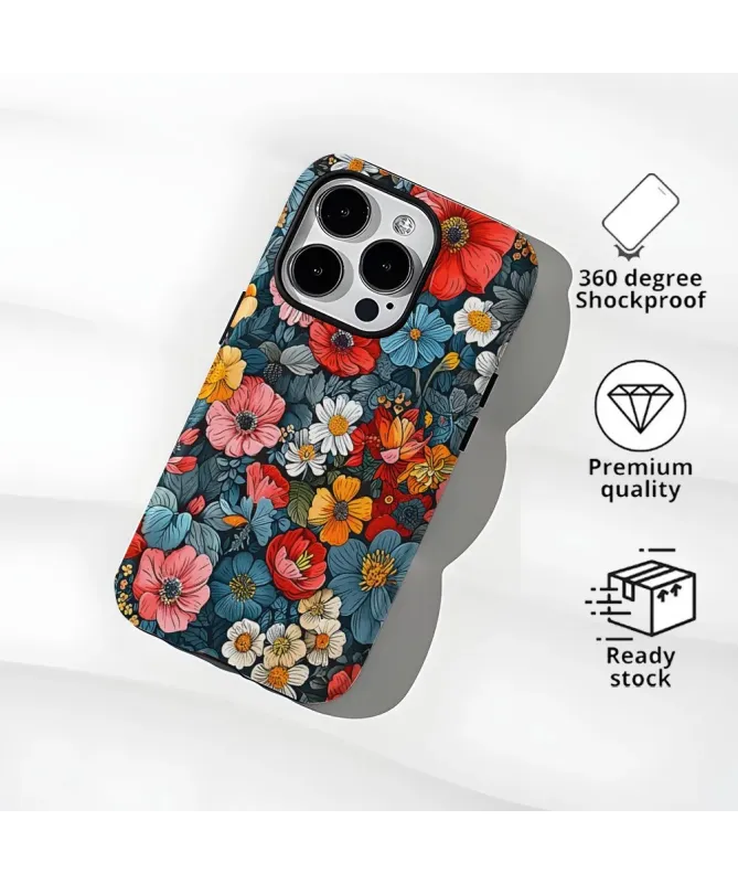 Coque iPhone 16 Pro Max Tapisserie Florale