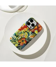 Coque iPhone 16 Pro Max Fleurs Peinture à l'Huile