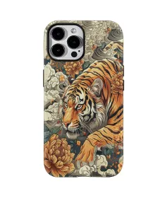 Coque iPhone 16 Pro Tigre Art Asiatique