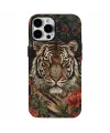 Coque iPhone 16 Pro Portrait Tigre Floral