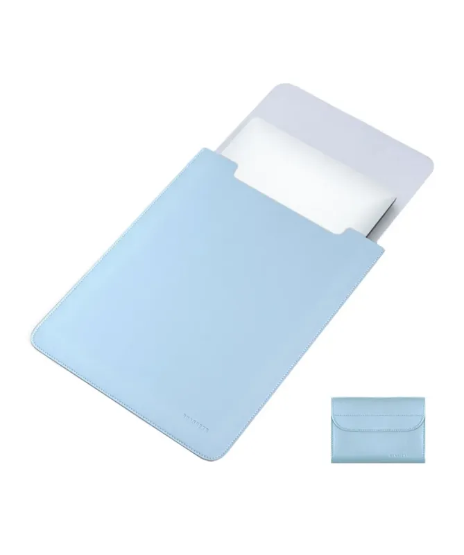 Housse Ordinateur 12 pouces Effet Cuir avec Pochette Accessoires